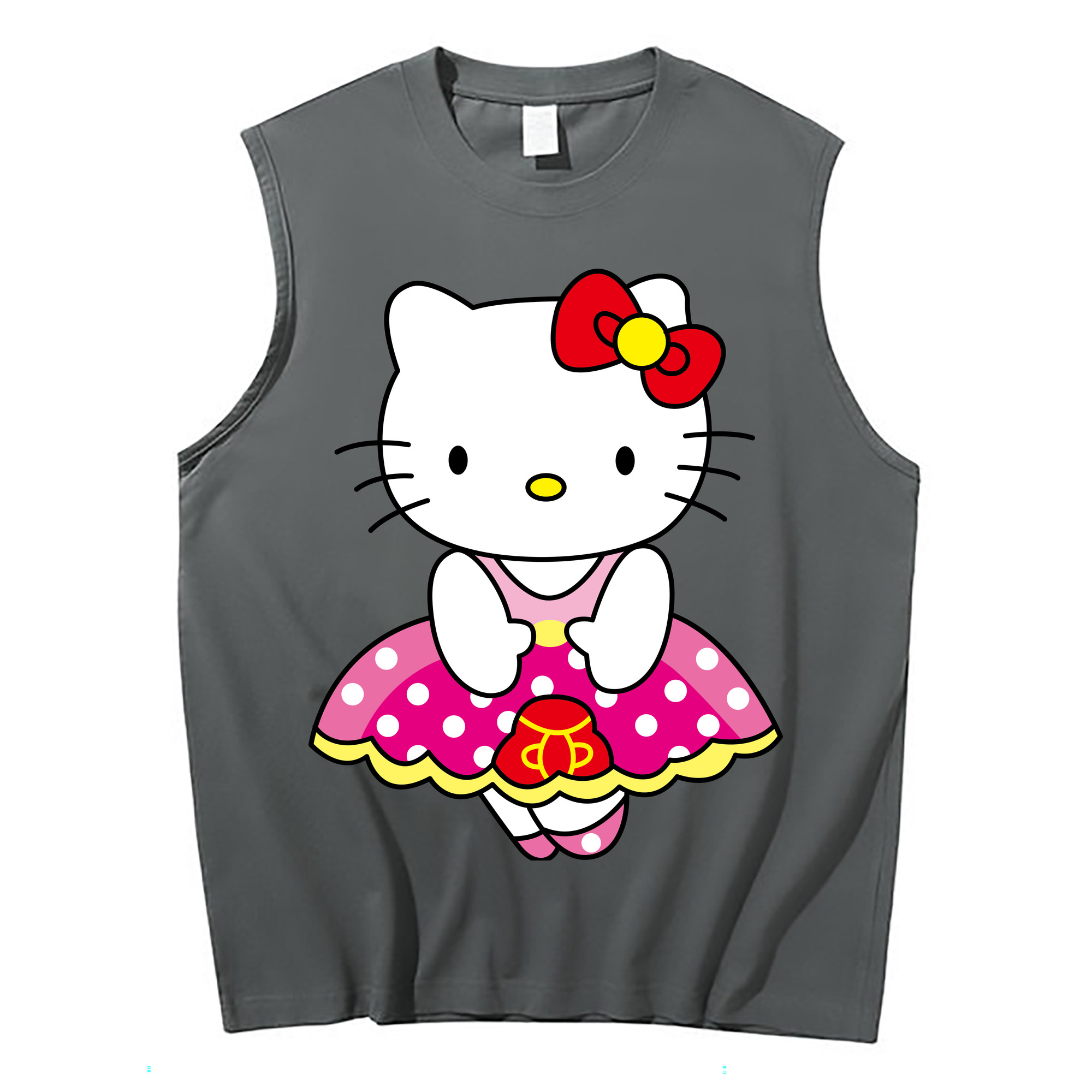 （画像用） Hello Kitty ハローキティ コットン100％タンクトップ（フロントプリント）